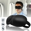 3D Sleep Mask, EEEkit 3D Contoured Soft Eye Sleeping Masks with Fully Adjustable Strap, Sleep Eye Mask for Travel, Spa, Naps, Airplane, Meditation, Eyeshade for Women Men, Black