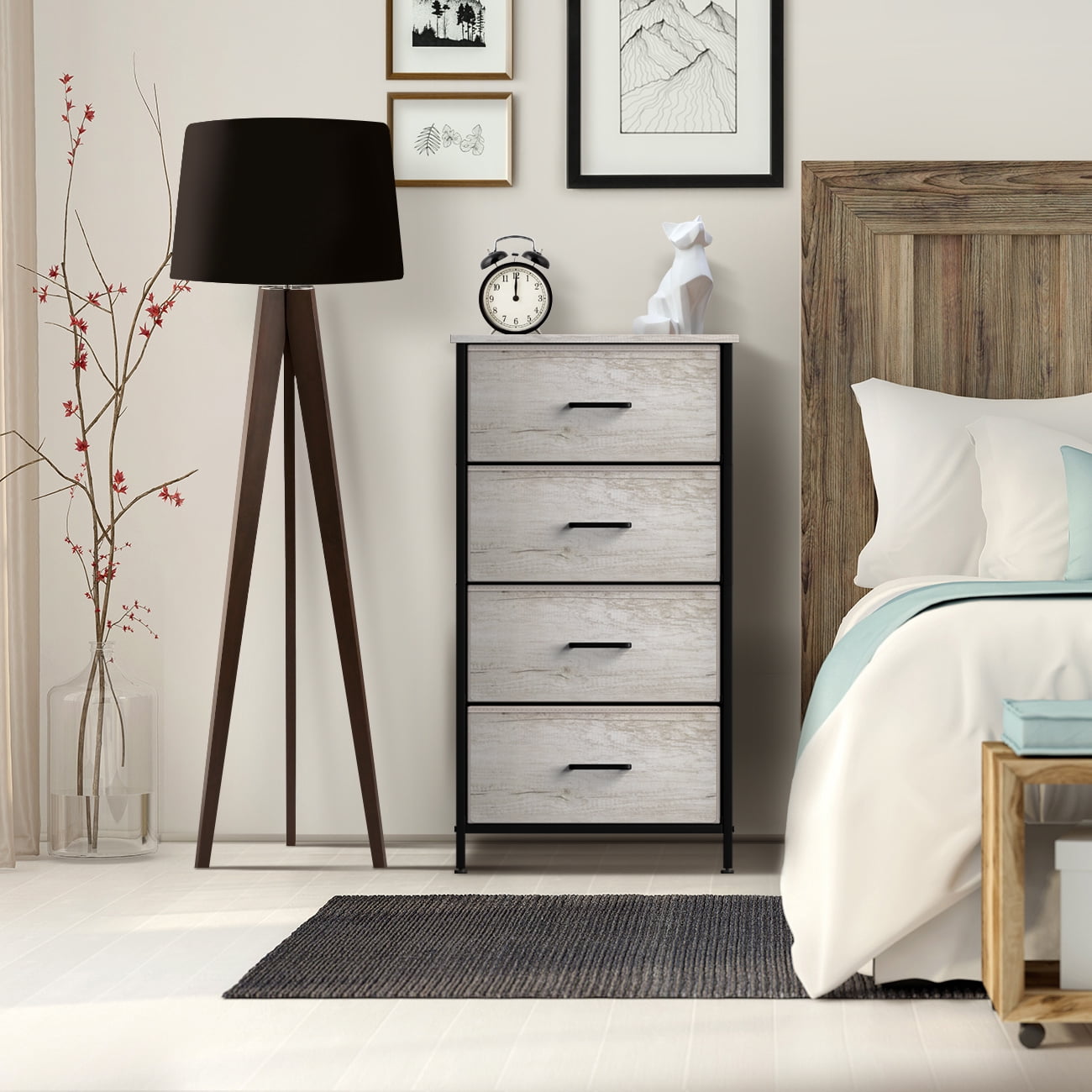 Sorbus Tall Fabric Storage Dresser - Stand Up Tower of Drawers for Bedroom, Dorm, Closet, Living Room, Entryway, & More - Skinny Nightstand Organizer