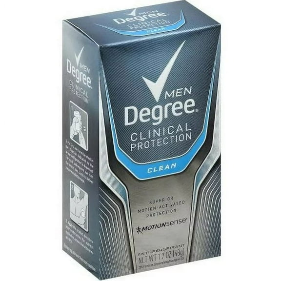 Degree Men Clean Clinical Antiperspirant Deodorant 1.7 oz (Pack of 2)