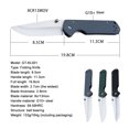 thumbnail image 3 of Hunting Outdoor Folding Knife, Pocket Survival knives blade, 8cr13mov Self-defense Tactical Blade Knife Hand Tools G10 Handle, 3 of 6