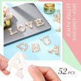 thumbnail image 4 of Parches autoadhesivos para letras WILLBOND con diamantes de imitación perlados de la A a la Z, 4 of 7