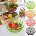 thumbnail image 1 of Cesta de Frutas de Telaraña de Halloween | Cuenca de drenaje plástica resistente | 11 pulgadas de diámetro | Azul, rojo, verde, naranja | Almacenamiento duradero de productos frescos • Cuenco de, 1 of 5