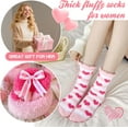 thumbnail image 6 of KinKnit Womens Fuzzy Socks Slipper Soft Cabin Plush Warm Fluffy Winter Sleep Cozy Adult Socks, Valentines Day Gifts, 6 of 7