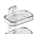 thumbnail image 6 of Soap Dish Holder Soap Tray 2 Layers Punch Saver Soap Rack Soap Container Box for Bathroom Tub Kitchen Sink Shower, 6 of 7