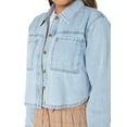 thumbnail image 5 of Celebrity Pink Juniors and Juniors Plus Hi Low Long Sleeve Shirt Sizes XXS-3X, 5 of 5