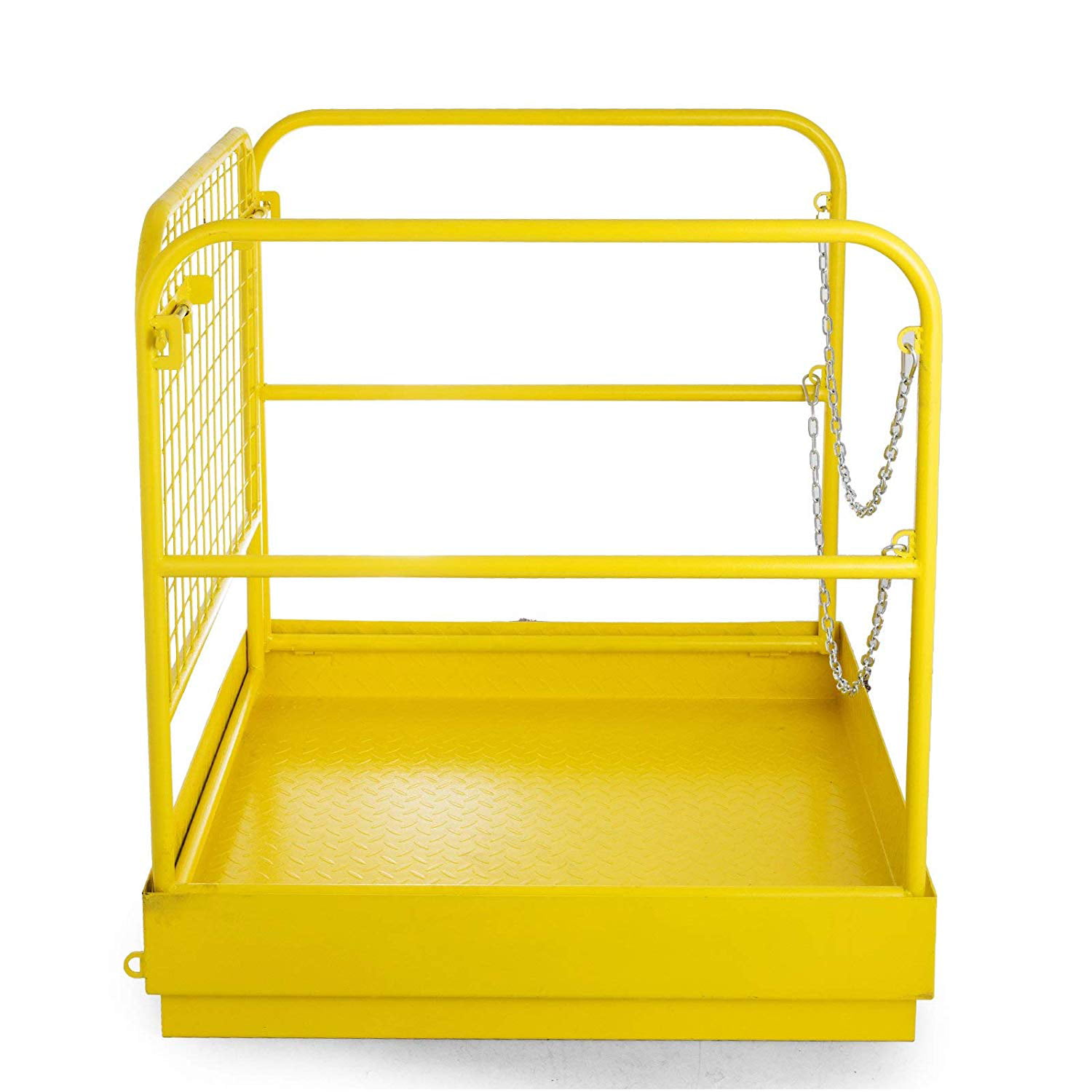 Forklift Safety Cage 36/”x36/” Work Platform Collapsible Lift Basket Aerial Rails