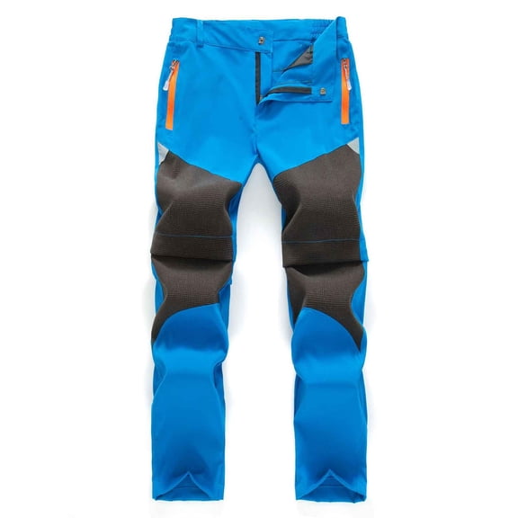 Gamivast Snow Pants Boys Lightweight Drying Detachable Legs Pants Waterproof Straight Leg Hiking Pant with Zipper Pockets Warm Insulated Trousers