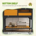 thumbnail image 6 of PawHut Tortoise Habitat 2 Layers Tortoise Enclosure w/ Adjustable Lamp Holder, Storage Shelf, Removable Main House, Fixed Tray, Openable Lid, Yellow, 6 of 9