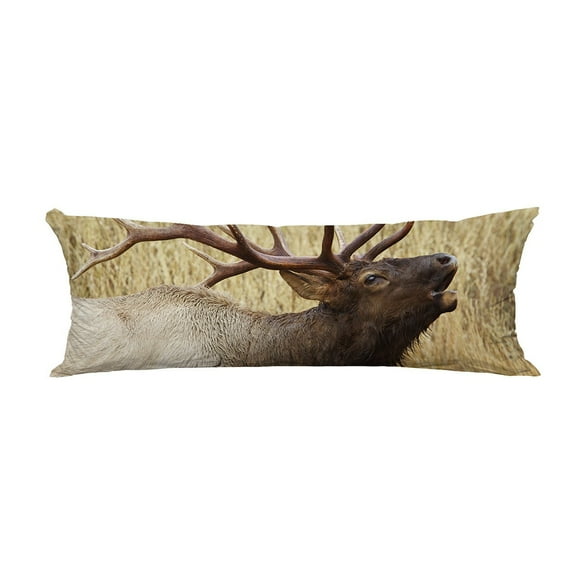 EREHome Bull Elk Stag Bugling Calling Rocky Mountain Cervus Canadensis Pillow Cover Body Pillowcase Pillow Protector 20x60 Inch