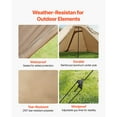 thumbnail image 5 of KFFKFF 4-Person Tipi Tent with Stove Jack & Inner Tent, Portable All-Season Camping Shelter with Snow Skirt, Waterproof Design for Winter Camping, Fishing, and Backpacking, 5 of 9