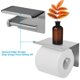 thumbnail image 3 of Naiovety Práctico soporte para rollo de papel higiénico, soporte de baño grueso montado en la pared, práctico soporte para toallas de papel, gran Juegos de accesorios de baño Plata Naiovety HA025277-01, 3 of 6