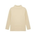 thumbnail image 4 of YIZYIF Kids Girls Long Sleeve Thermal Tops Mock Neck Pullover Base Layer Warm Undershirt Beige 9-10, 4 of 6