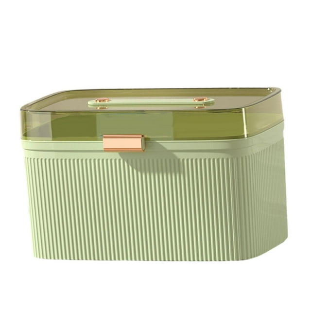 Organizador de emergencia para guardar suministros médicos, caja de almacenamiento con bandeja extraíble y gran capacidad para deportes al aire libre. L verde claro