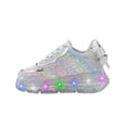 thumbnail image 2 of Tenis Para Niña Con Luces Led Color Plateado Moño Bonitos plateado 17, 2 of 6