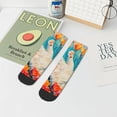 thumbnail image 7 of Fuzoiu Playful Floral Cat Print Adult Socks, Crew Moisture-wicking Socks, Unisex Cushion Crew Socks,Casual Sports Ankle Socks, 7 of 7