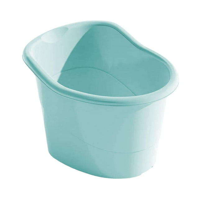 Cubo de baño para bebés portátil con asiento de apoyo para sentarse y sumergirse, bañera para niños de 5 a 8 años Verde