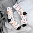 thumbnail image 5 of Cauagu Scandinavian Alphabet Print Crew Socks for Women and Men,Adult Athletic Running Socks 1-Pair Sports Socks Work Gear Socks with Moisture Wicking, 5 of 6