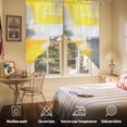 thumbnail image 5 of Grey Yellow Swag Curtain Valance for Windows, Mottled Oil Painted Texture Abstract Modern Art Window Treatments Short Swag Topper for Kitchen Windows Bathroom Bedroom, 36"x36", 5 of 8