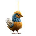 thumbnail image 1 of Christmas Tree Chicken Shape Ornament Realistic Appearance Cartoon Hanging Pendant Car Key Ring Decoration Gift, 1 of 10