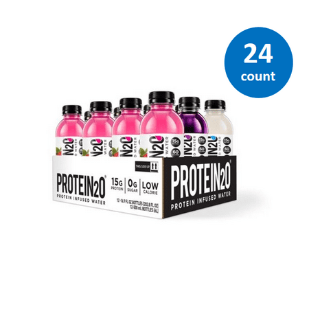 Protein2o Protein Infused Water, Variety Pack, 15g Protein, 12 Ct (2