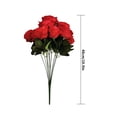 thumbnail image 2 of Ramo de novia de boda de flor de rosa artificial de 10 cabezas, ramo de flores de simulación de oficina en casa, rosa falsa, rojo sidaley HA7036-10B, 2 of 5