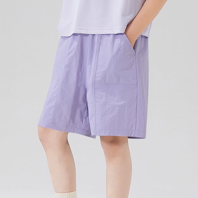 Limited Time Savings,Children's Solid Color Bottoms and Full-Length Pants for Spring and Summer,Comfortable, Breathable, Elastic Waist for Kids All-Day Comfort|Nylon,Spandex,Purple
