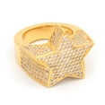 thumbnail image 2 of Star Punky Rappers Rings for Men Luxury Shiny Rings Iced out Big Hip Hop Cubic Zirconia Men Rings, 2 of 9