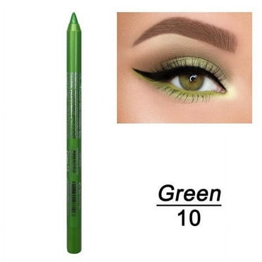 SDJMa 2 in 1 Green Eyeshadow Eyeliner, Smoky Eyes Metallic Shiny Glitter Long Lasting Professional Eye Makeup Eyeliner Women Ladies Makeup Eyeliner