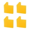 4 Pcs Yellow Plastic Angle Iron Foot Pad L Shaped Edge Leg Cover 50mmx50mm
