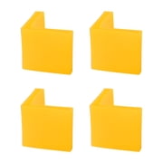 4 Pcs Yellow Plastic Angle Iron Foot Pad L Shaped Edge Leg Cover 50mmx50mm