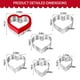 thumbnail image 2 of Juego de cortadores de galletas ByKooc en forma de corazón, 12 piezas, acero inoxidable, 2 of 6