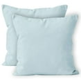 thumbnail image 1 of Encasa Homes Throw Pillow Cover 2pc Set - Ice Blue - 16 x 16 inch Solid Dyed Cotton Canvas Square Accent Decorative Cushion Case for Couch Sofa Chair Bed & Home Only Covers, 1 of 1
