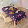 thumbnail image 3 of Pink Breast Cancer Rectangle Tablecloth 60"x102",Waterproof Polyester Rectangle Table Cloth, Wipeable Spillproof Polyester Tablecloth for Dining, Camping, Indoor and Outdoor, 3 of 6