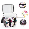 thumbnail image 6 of FORMRS Insulated Cooler Bag 24 Cans Capacity Soft Leakproof Lunch Box with Side Pockets, Retro Round, 6 of 7