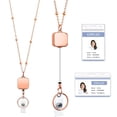 thumbnail image 1 of 3 Pcs/Ensemble Lanière Colorée pour Enseignant avec Porte-Cartes Rétractable Kit de Porte-Badge Perlé en Bois pour Femmes, 1 of 7