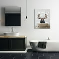 thumbnail image 3 of Stupell Industries Vintage Bathroom Moose Ad Animals & Insects Painting Gallery Wrapped Canvas Print Wall Art, 30 x 40, 3 of 8