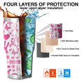 thumbnail image 7 of 30oz Pink Breast Cancer Tumblers Stainless Steel Tumbler with Lid and Straw,Vacuum Insulated Double Wall Travel Tumbler Cups Mug with Cleaning Brush for Coffee,Tea, 7 of 7