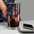 thumbnail image 5 of Hunting Tumbler Cup 20oz Deer Hunting Gifts for Men Hunters American Flag Stainless Steel Insulated Tumblers Coffee Travel Mug Hunter Gift for Birthday Christmas, 5 of 7