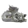 thumbnail image 2 of Design Toscano LY39427 Rougir Babel, la Statue de Dragon Timide, Moyen, Pierre Antique, 2 of 4