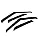 thumbnail image 3 of TuningPros WV-528 Window Visor Deflector Rain Guard Dark Smoke 4-pc Set, 3 of 10