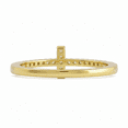 thumbnail image 7 of SilverCloseOut Yellow Gold Plated Silver Cz Thin Stackable Sideways Cross Ring - Size 7, 7 of 7