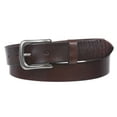 thumbnail image 1 of 1 1/8" Snap On Oil Tanned Skinny Vintage Cowhide Leather Belt, 1 of 5
