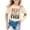 Beige, variant on Girls T Shirts Letter Print Short Sleeve Breathable Crew Neck Tee for Sporty Wear Girls Tops Beige 3 Years-4 Years