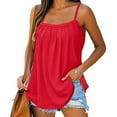 thumbnail image 2 of Weikingp Baseball Tanks For Women Sleeveless Tops For Women Camisole Tops For Women Built In Bra Low Cut Tank Tops For Women Tunic Tank Tops For Women Red S, 2 of 7