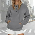 thumbnail image 2 of Sweatshirt for Women Oversized Hoodies Cute Hoodie Plus Size Plain Basic Soft Sweatshirts Tops Fall Fashion For Women 2025 Trendy (Grey,Large), 2 of 5