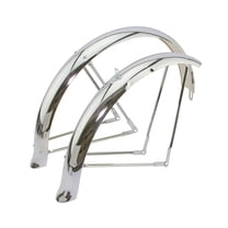 26" Flared Adjustable Middleweight Fender Set Chrome. for bicycles, bikes, for 26" lowrider bike, beach cruiser.