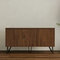 thumbnail image 3 of Hunter 60x18" Rectangle Contemporary Sideboard Buffet in Walnut Veneer, 3 of 7