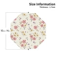 thumbnail image 2 of Picia Floral Printed Leather Coasters for Drinks, 4" Drink Coasters Set of 4 for Tabletop Protection, Handmade Luxurious Home Décor and Housewarming Gift -Octagon, 2 of 6