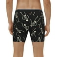 thumbnail image 2 of Men's Boxer Briefs, Happy Skeletons Dancing Soft and Breathable Mens Underwear Boxer Briefs With Widen Waist, 2 of 5