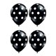 thumbnail image 2 of 100 globos de látex de 12 pulgadas, globos de lunares negros para decoración de globos de boda con globos de cumpleaños (negro), 2 of 4